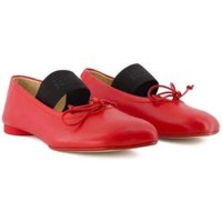 MM6 Maison Margiela Loafers & ballerina schoenen - Ballet Ballerinas - Leather - Red in rood