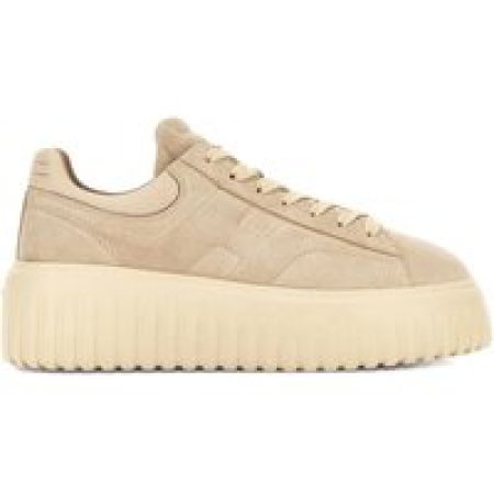 Hogan Low-Top Sneakers - Beige Suede Sneakers With Lace-Up Front in beige