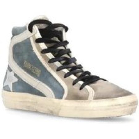 Golden Goose Low-Top Sneakers - Blue Hightop Suede Leather Sneakers in blauw