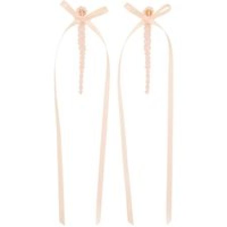 Simone Rocha Oorbellen - Bow Ribbon Drip Earrings in pink