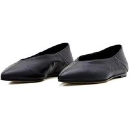 Aeydē Loafers & ballerina schoenen - Moa Leather Ballet Flats in zwart