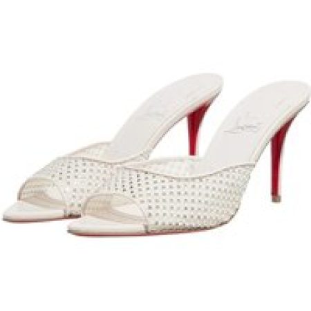 Christian Louboutin Slippers - Apostropha Mule Mesh Strass in poeder roze