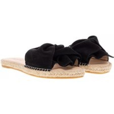 Espadrij l’originale Slippers - PLAGE BOUCLE VELOUR in zwart