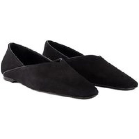 TOTEME Loafers & ballerina schoenen - The Everyday Flat Ballerinas - Toteme - Suede - Bl in zwart