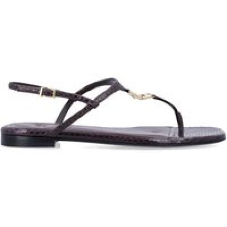 Fendi Sandalen - Sophisticated Minimalist Sandals With Gold Accents in zwart