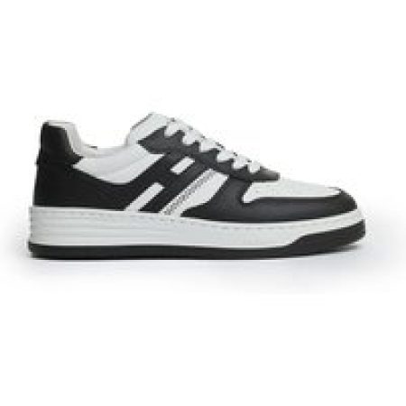 Hogan Low-Top Sneakers - Basketball Leather White Black in zwart