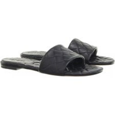 Bottega Veneta Slippers - Flat Sandal Leather in zwart