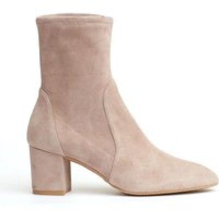 Stuart Weitzman Boots - Beige Suede Ankle Boot 70Mm in bruin