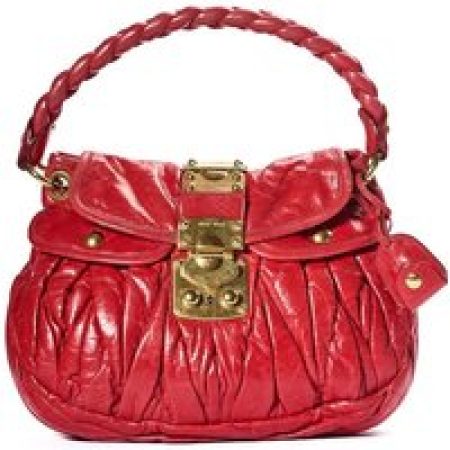 Miu Miu Crossbody bags - Coffer Handbag Small Groffata Rosa in rood