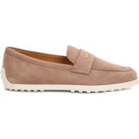 - Cam Beige Rubber Sole Cream Moccasin in bruin