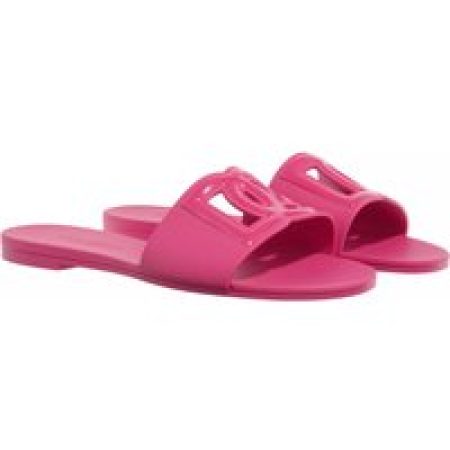 Dolce&Gabbana Sandalen - Rubber Beachwear Slides with DG Logo Sandal in roze