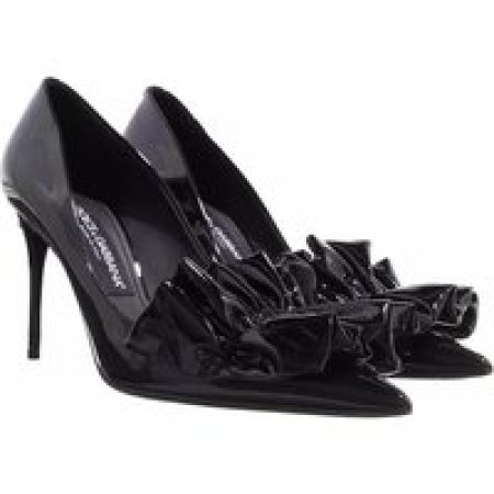 Dolce&Gabbana Pumps & high heels - Patent leather pumps with ruches in zwart