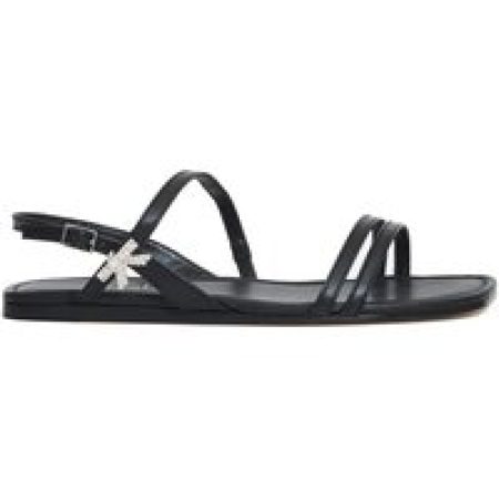 Agl Sandalen - Black Flat Sandals With Straps in zwart