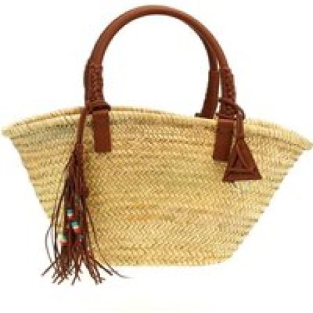 Alanui Clutches - 'Icon Palm Leaf Big' Handbag in beige