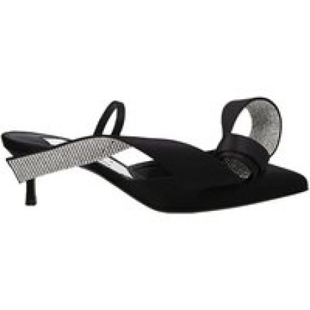 sergio rossi Slippers & Mules - Satin Mules With Maximal Bow in zwart