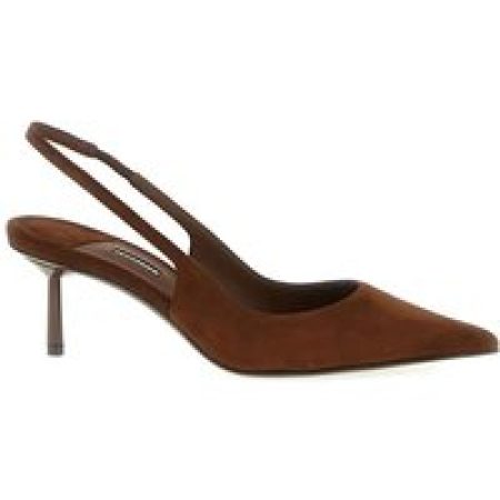 Le Silla Hoge hakken - 'Bella' Slingback in bruin