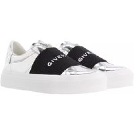 Givenchy Sneakers - Logo Webbing Sneaker Smooth Leather in zilver