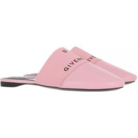 Givenchy Slippers - Signature Logo Flat Mules Leather in roze