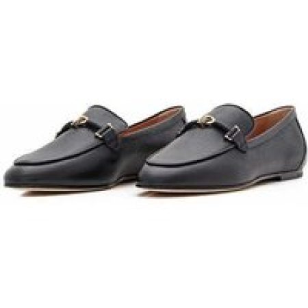 Tod's Loafers & ballerina schoenen - Flat Leather Loafers in zwart