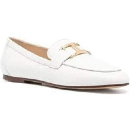 Tod's Loafers & ballerina schoenen - T-Logo Leather Loafers in wit