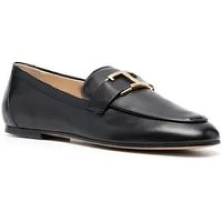 Tod's Loafers & ballerina schoenen - T-Logo Leather Loafers in zwart