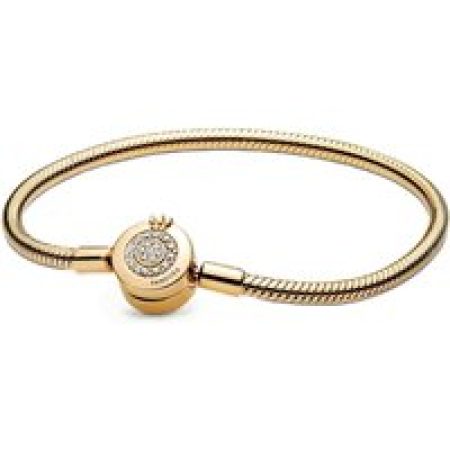 Pandora Armbanden - Signature Sparkling Crown Snake Chain Bracelet Arm in gold