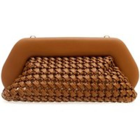 Themoirè Clutches - Large Braided Leather Clutch in bruin