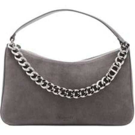 Twin-Set Crossbody bags - Textured Grey Bag With Metallic Chain Strap in grijs