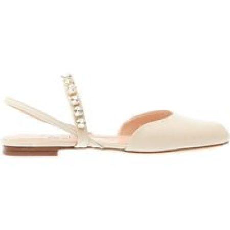 Agl Sandalen - Cream Slingback With Rhinestones in beige