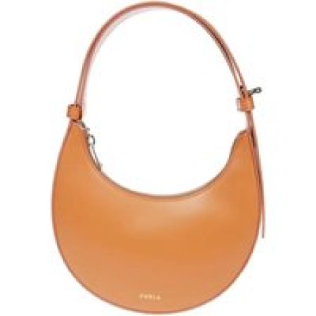 Furla Hobo bags - Curved Leather Mini Shoulder Bag in bruin
