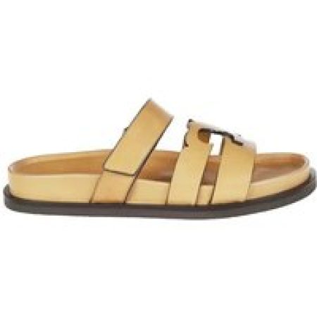 Tory Burch Sandalen - Double-Strap Closure Slides With Elegant Buckle De in geel