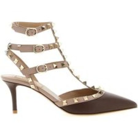 Valentino Garavani Hoge hakken - 'Rockstud' Pumps in bruin