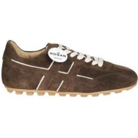 Hogan Low-Top Sneakers - Suede Upper Sneakers With Contrasting Stitching in bruin