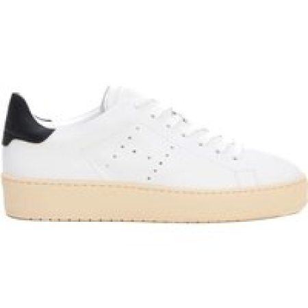 Hogan Low-Top Sneakers - New White Leather Cassette Black Spoiler Sneakers in wit