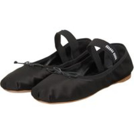 Miu Miu Loafers & ballerina schoenen - Satin Ballet Flats in zwart