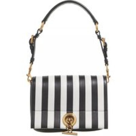 Moschino Pochettes - Stripes-Metal Toggle Shoulder Bag in wit