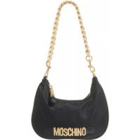 Moschino Pochettes - Lettering Nylon Clutch in zwart