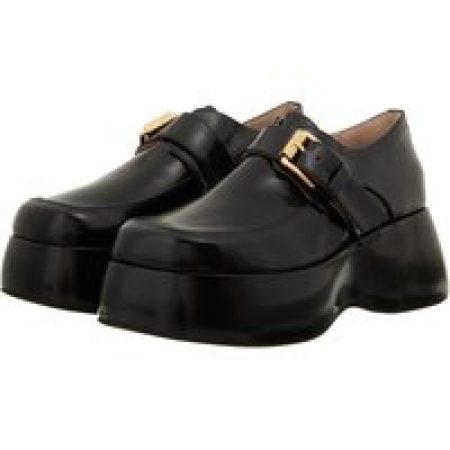 Moschino Loafers & ballerina schoenen - Logo Multistrap in zwart