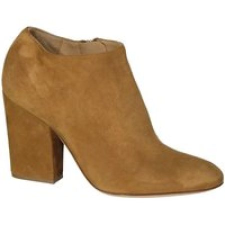 sergio rossi Boots - Brown Leather Boots With Modern Side Zip in bruin