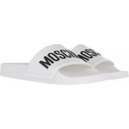 Moschino Slippers - Sabotd Pool25 Pvc  Logo in wit