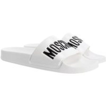 Moschino Slippers - Sabotd Pool25 Pvc Logo in wit