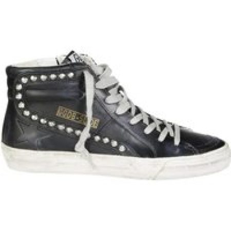 Golden Goose Low-Top Sneakers - Studded High-Top Leather Sneakers in zwart