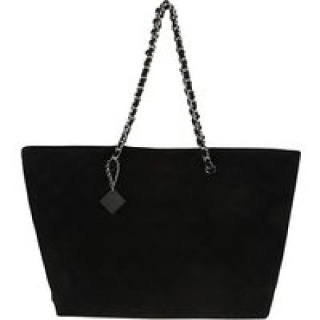 Tory Burch Hobo bags - Textured Black Shoulder Bag With Chain Strap in zwart