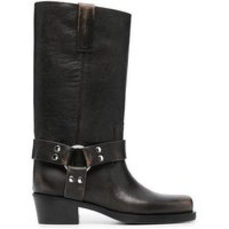 Paris Texas Boots - Black Calf Leather Roxy Boot in zwart