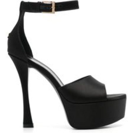 Givenchy Sandalen - Black Platform Sandals With Liquid Viscose-Silk Bl in zwart