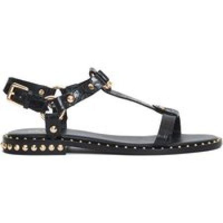 Ash Sandalen - Flat Sandals In Black Crocodile Print Leather in zwart