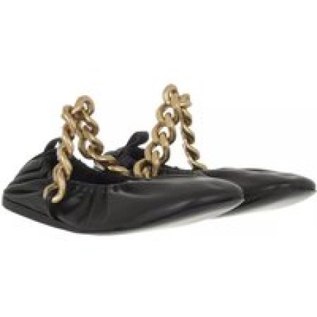 Stella McCartney Loafers & ballerina schoenen - Falabella Chunky Chain Ballet Flats in zwart