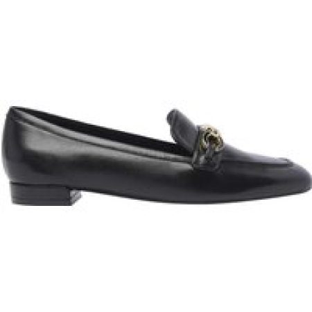 - Signature Square Leather Loafers in zwart