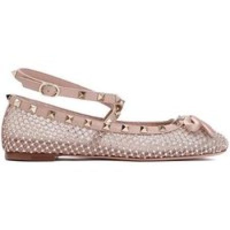 VALENTINO Loafers & ballerina schoenen - Silk Rose Cannelle Ballerina in beige