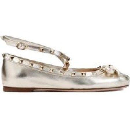 VALENTINO Loafers & ballerina schoenen - Rockstud Ballerinas in beige